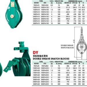puly ròng rọc 2 rãnh móc cẩu