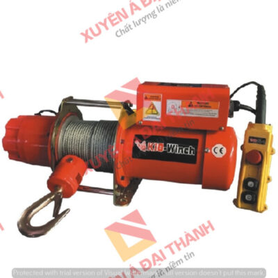 Tời cáp điện 500kg Remote 24V 1 pha KIO – Winch GRV- 500