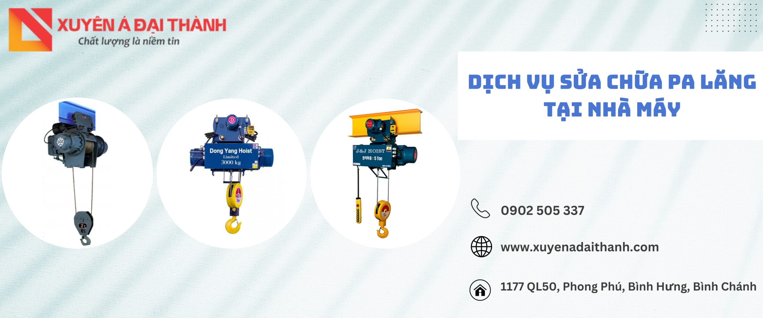 sửa chữa pa lăng điện tại nhà máy