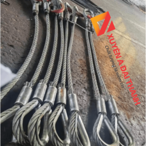 Bộ cáp thép bấm chì 2 chân bấm 2 đầu mắt cứng được gia công tại Xuyên Á Đại Thành