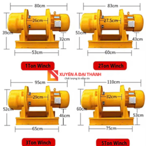 Kích cỡ tời kéo mặt đất