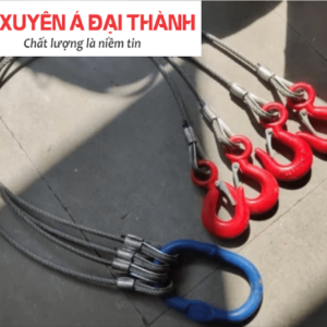 Sling cáp thép 4 chân, 2 đầu mắt cứng