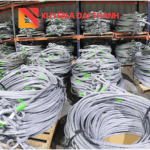 Sling cáp thép bấm 1 mắt cứng, 1 mắt mềm