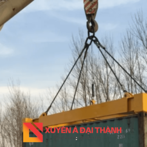 Sling cáp thép 4 chân được dùng để nâng hạ thiết bị nặng tại công trường