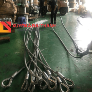 Sling cáp cẩu hàng bấm mắt cứng