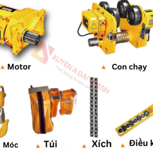 Các bộ phận cơ bản của pa lăng xích điện