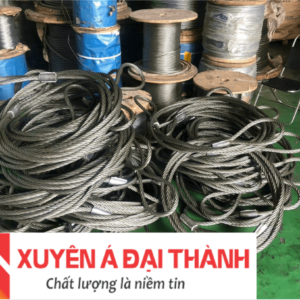 Cáp thép bấm chì 1 chân 2 đầu mắt mềm được gia công tại Xuyên Á Đại Thành