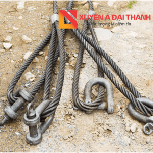 Sling cáp thép kèm móc ma ní