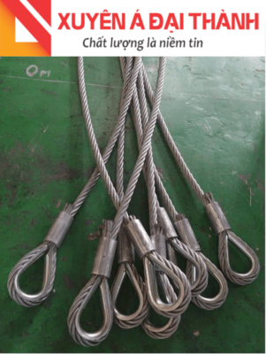 Cáp thép bấm đầu mắt cứng tại Xuyên Á Đại Thành