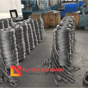 Cáp thép chầu bấm chì