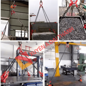 Không gian sử dụng sling xích tải