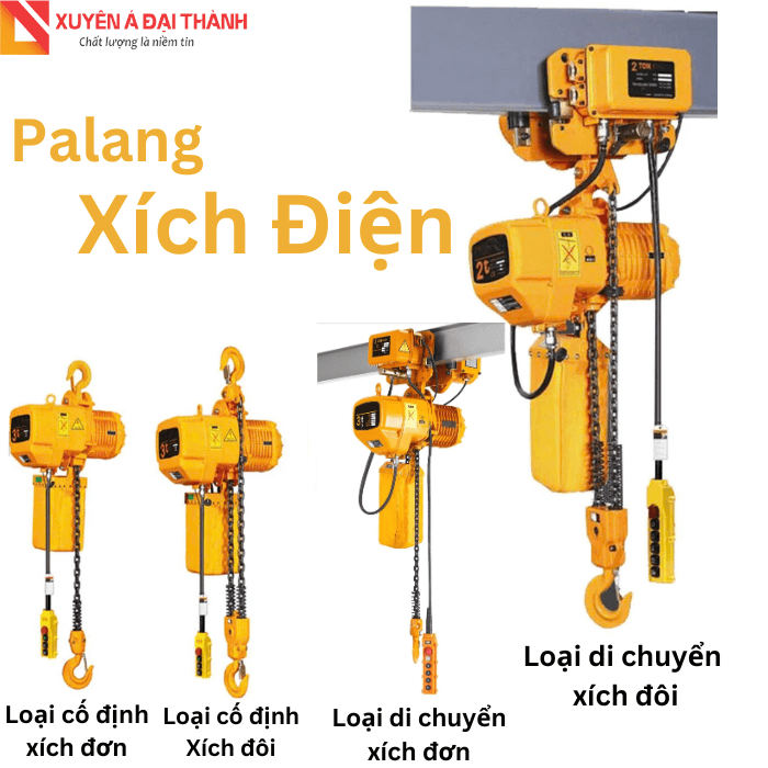 Pa lăng cố định - di chuyển - đơn, đôi