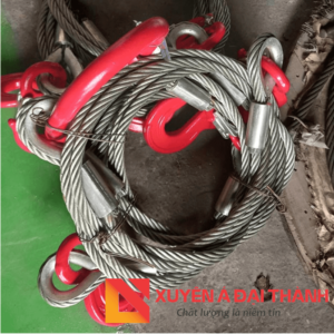 Sling cáp thép 2 chân bấm mắt cứng