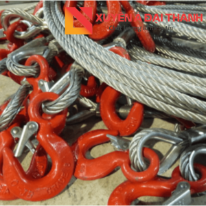 Sling cáp thép kèm móc cẩu