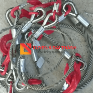 Sling cáp thép 2 chân mắt cứng