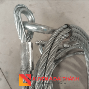 Cáp thép chầu bấm chì mắt cứng