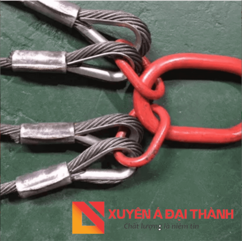 Vòng khuyên đôi của Cáp thép 4 chân