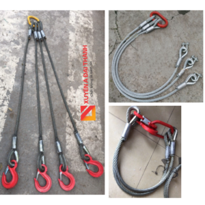 Ảnh thực tế sling cáp thép các loại chân chụp bởi Xuyên Á Đại Thành