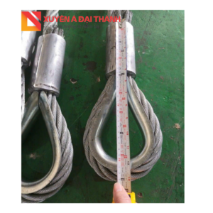 Sling cáp thép bấm chì mắt cứng