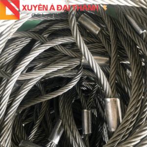 Sling cáp thép bấm hai mất mềm