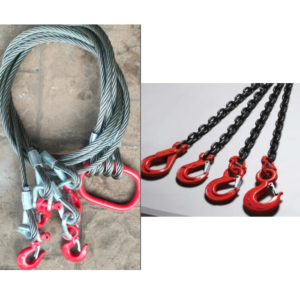 sling cáp thép và xích nâng