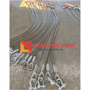 Sling cáp thép kèm móc cẩu ma ní