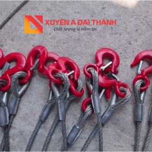 Sling cáp thép đi kèm móc cẩu