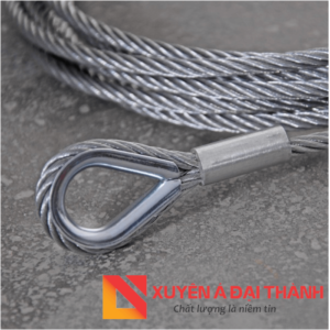 Cáp thép cẩu hàng bấm chì mắt cứng