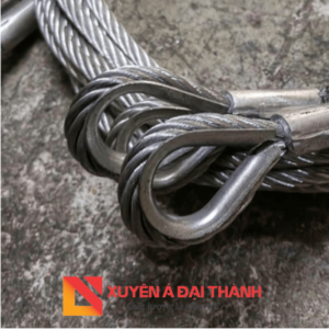 Cáp thép bấm chì mắt cứng