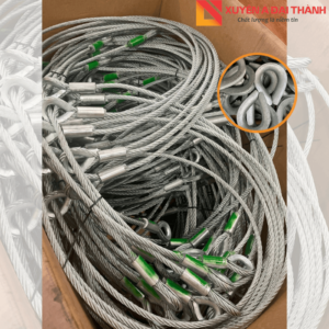 Sling cáp thép mạ kẽm bấm mắt cứng