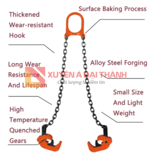 Các bộ phận Kẹp nâng thùng phuy 1 tấn