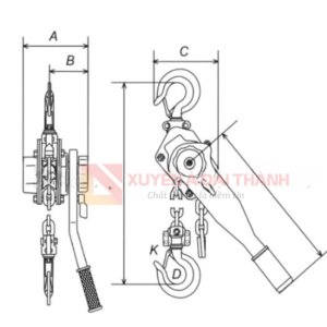 Mô phỏng palang lắc tay KAWASAKI