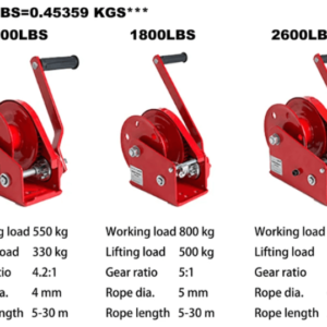 Tời qua tay 1200lbs 1800lbs 2600lbs