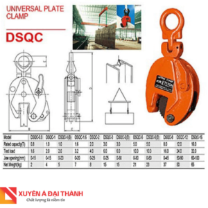 Thông số kỹ thuật kẹp tôn model: DSQC - Seagull