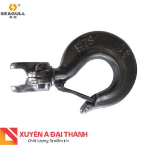 Móc cẩu Hook Components trên, dưới có khóa chốt an toàn cho tời tải trọng 1 tấn - 10 tấn - Seagull