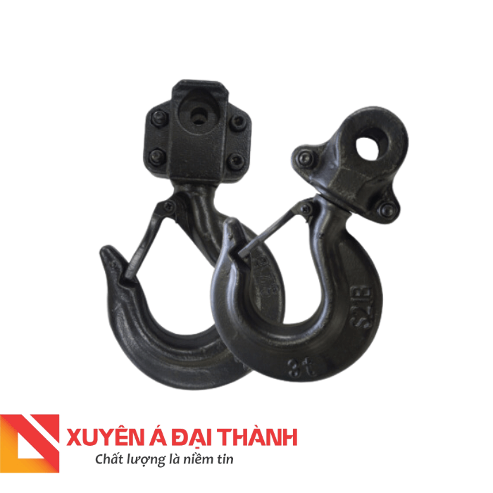 Móc cẩu Hook Components trên, dưới có khóa chốt an toàn cho tời tải trọng 1 tấn - 10 tấn - Seagull