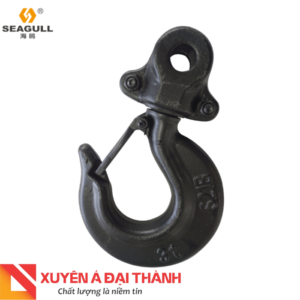Móc cẩu Hook Components trên, dưới có khóa chốt an toàn cho tời tải trọng 1 tấn - 10 tấn - Seagull