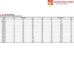 Thông số kỹ thuật medel: LH - Seagull đầu móc cẩu