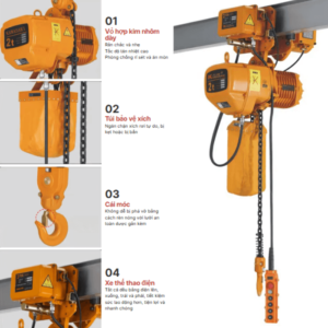 Cấu tạo cơ bản của palang xích điện