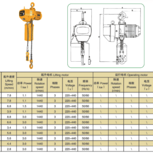Palang Xích Điện - Model KKBB - Loại Cố Định