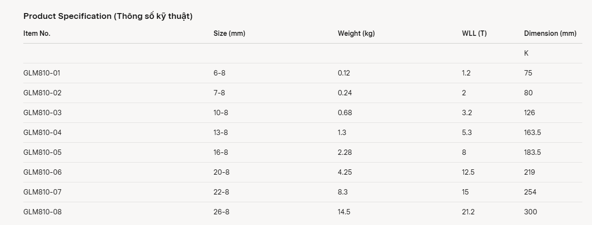 Móc Cẩu Chốt Gài Thu Ngắn Xích G80