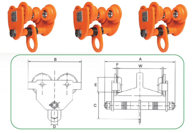 Cấu Tạo Con Chạy Kéo Tay Model VP - Không Xích - Kawasaki
