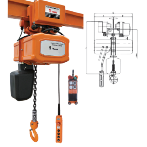 Palang Xích Điện - Con Chạy Điện - Model HHXG