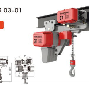 Palang Xích Điện Đầu Thấp - DCER03-01 - 3 Tấn - Kawasaki