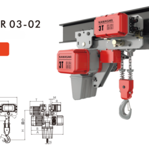 Palang Xích Điện Đầu Thấp - DCER03-02 -3 Tấn - Kawasaki