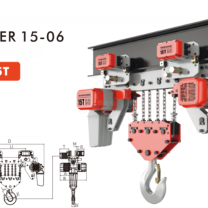 Palang Xích Điện Đầu Thấp - DCER15-06-15 Tấn- Kawasaki