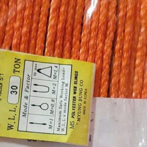 Nhãn cáp vải Myung Sung WLL 30 tấn bản 300mm 4 lớp dài 12m Made in Korea