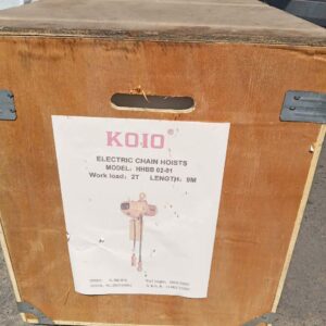 Nhãn thùng palang xích điện KOIO HHBB 02-01 tải 2 tấn dài 9m tốc độ 6.6 m/phút 380V