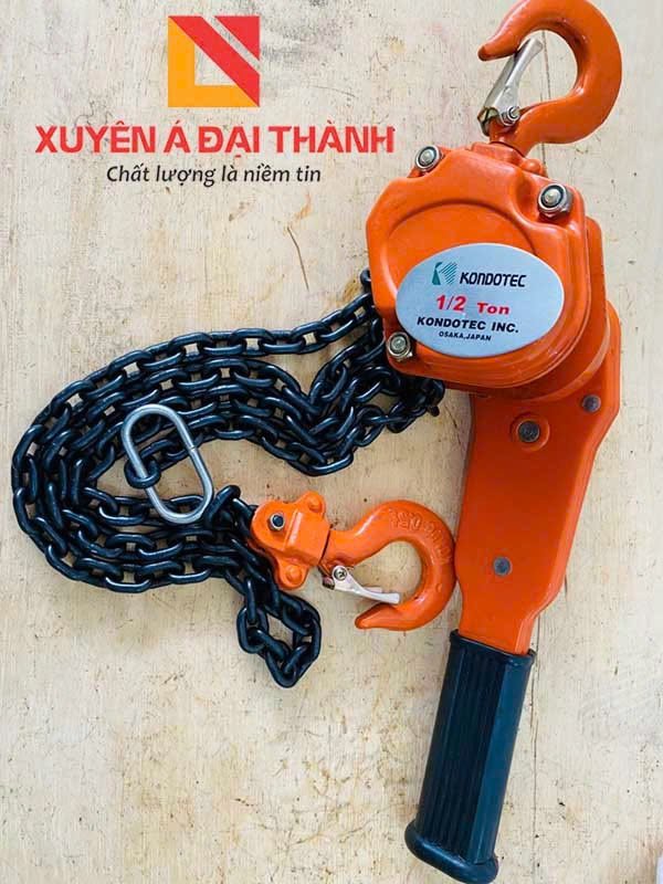 Palang xích lắc tay 500kg KONDOTEC 1/2 Ton Nhật Bản (Osaka Japan)