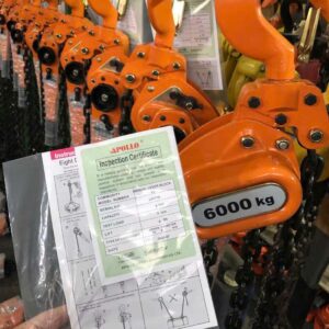 Palang xích lắc tay APOLLO dòng VA kèm chứng nhận kiểm định tại kho XADT